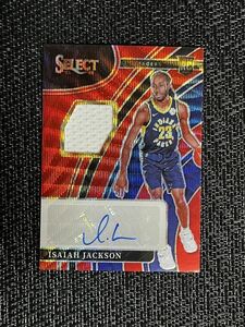 【RC】 Isaiah Jackson アイザイア・ジャクソン 2021-22 Panini NBA Select Rookie Jersey Auto Red Wave Prizm 直筆サイン ペイサーズ