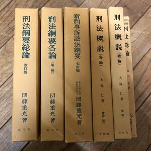 SH-ш/ 法律 関連本 不揃い6冊まとめ 刑法綱要総論 新刑事訴訟法綱要 刑法綱要総論 刑法綱要各論 創文社 有斐閣