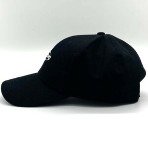 BIGサイズ対応　メンズ　キャップ　帽子　MENS CAP ブラック　ロゴ入り　大きめ　かぶりやすい！