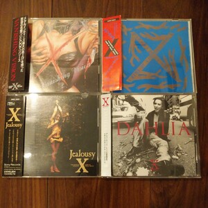 【送料無料・まとめ売り】X JAPAN CDアルバム 4タイトルセット VANISHING VISION BLUE BLOOD Jealousy DAHLIA エックスジャパン ダリア 