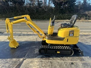 Mini油圧ショベル(Mini Excavator) Komatsu PC09-1 202002 705h 可変脚編included,倍速included,KOMATSU PC09-1