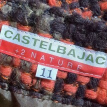 F9560AL 日本製 CASTELBAJAC +2 NATURE カステルバジャック サイズ11 (L位) ツイードスカート ひざ丈 チェック柄 秋冬 ハート_画像6