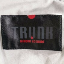 F9365AL HIROKO KOSHINO TRUNK ヒロココシノ トランク サイズ38 (M～L位) ナイロンジャケット 薄手 ライトアウター 羽織り グレー_画像4