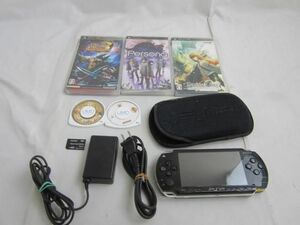 【同梱可】中古品 ゲーム PSP 本体 PSP1000 ブラック 動作品 モンスターハンター ポータブル 他 ソフト 充電ケーブル