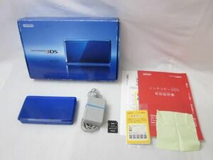 【同梱可】中古品 ニンテンドー3DS 本体 CTR-001 コバルトブルー 動作品 充電ケーブル 箱 タッチペン付き