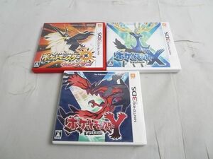 【同梱可】中古品 ゲーム ニンテンドー3DS ソフト ポケットモンスター ウルトラサン X Y 3点 グッズセット