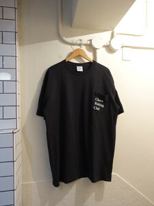 Chaos Fishing Club ポケット　刺繍　Tシャツ　黒　サイズXL　カオスフィッシングクラブ