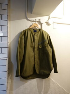 ディセンダント　DESCENDANT ノーカラー　ジャケット　サイズ2　REMNANTS SATIN LS SHIRTS