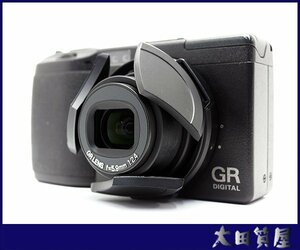 6)質屋出品☆RICOH GR DIGITAL 813万画素 f=5.9mm （35mm判カメラ換算28mm）LC-2 自動開閉キャップ付き☆1円～売り切り