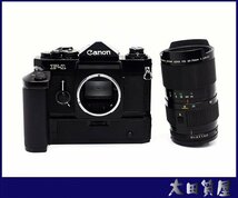 36)質屋☆Canon F-1 後期 ボディ + ZOOM LENS FD 35-70mm F2.8-3.5 + パワーワインダーF シャター 露出 動作品 中古☆1円～売り切り_画像1