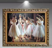 最新作人気推薦☆ 油絵 バレエを踊る女の子 装飾画_画像1
