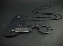 ナイフ　#109 ネックナイフ　[ブラック] ボールチェーン付き　シースナイフ_画像2