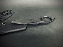 ナイフ　#109 ネックナイフ　[ブラック] ボールチェーン付き　シースナイフ_画像6