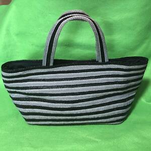 * Old England tote bag handbag gray × black ( nylon ) OLDENGLAND