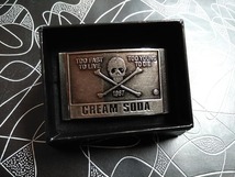 シルバークリームソーダ角ドクロドクロバックル！検索CREAMSODAロカビリーピンクドラゴンブラックキャッツビスキャッツマジック_画像3