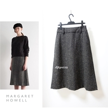 定価46,440円*カタログ掲載*MARGARET HOWELL*2018AW*ウールツイード テーラード スカート*WOOL TWEED*サイズ3_画像1