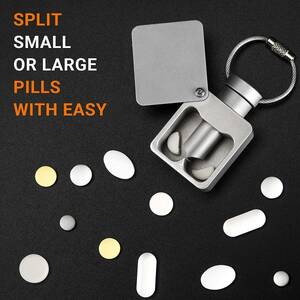 [ free shipping ] aluminium alloy waterproof *.. pill case separator cutter key ring attaching 