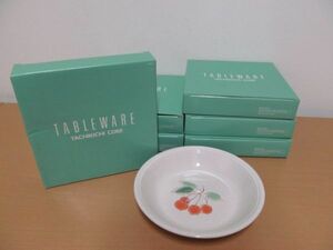 (55941)TABLE WARE　たち吉　ヴェルジェカレー皿　サクランボ　6枚セット　未使用　保管品