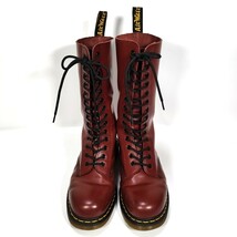 美品 Dr.Martens ドクターマーチン 14ホール レザーブーツ 1914 チェリーレッド UK8 日本サイズ27.0cm相当ですが小さ目 25.5～26.0 メンズ_画像2