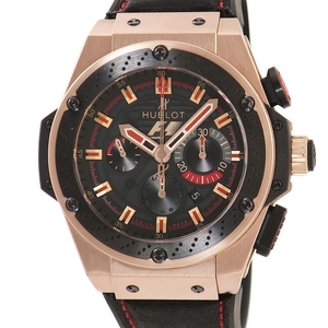 [3 year guarantee ] Hublot King power F1 King Gold ceramic 703.OM.1138.NR.FMO10 K18KG purity black red limitation self-winding watch men's wristwatch 