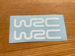 即納 WRC ワールドラリーチャンピオンシップ 世界ラリー選手権 ホワイト 60mm x 11mm 2枚セット ステッカー 《送料無料》残り2点