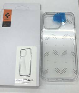 ★【在庫処分価格】Spigen iPhone 15 Pro Maxストラップホール ウルトラハイブリッド ACS06565 クリスタルクリア スマホケース☆C01-110a