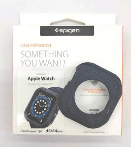 ★【在庫処分価格】Spigen Apple Watch ケース 45mm | 44mm 保護カバー ラギッド・アーマー ACS02224 (ネイビー・ブルー)☆C01-236a