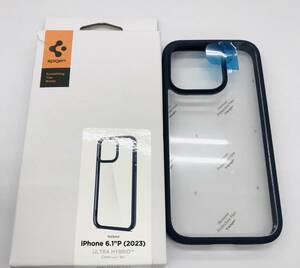 ★【在庫処分価格】Spigen iphone 6.1インチ ウルトラ ハイブリッド ACS06711 ネイビー ブルー ケース☆C01-431a