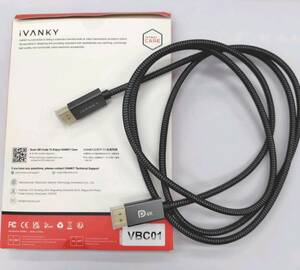 *[ stock disposal price ]iVANKY VBC01 2m display port cable 4K BC01 2m Gray & Black DisplayPort Cable *C01-294a