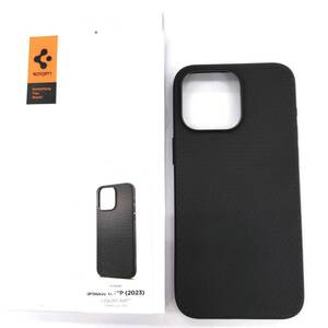 ★【在庫処分価格】Spigen iPhone 15 Pro Max 6.7インチ　ケース マット ソフト　ACS06562 (マット・ブラック)☆C01-024a