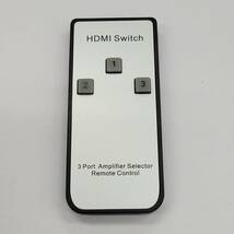 ★【在庫処分価格】HDMI 切替器 ３入力１出力 HDMIセレクター リモコン付き 4K×2K 分配器 PSE HS301 ☆C01-073a_画像6