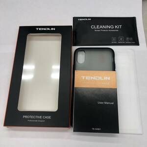 ★【在庫処分価格】TENDLIN iPhone X Xs ブラック スマホケース☆C01-090a