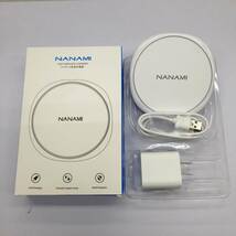 ★【在庫処分価格】NANAMI ワイヤレス充電器 置くだけ充電器 セット 白 QC3.0 急速充電器 iPhone Galaxy Xperia USB PSEマーク☆T01-313a_画像1