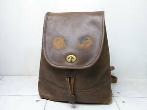 COACH/ Coach original leather rucksack Brown / tea USED