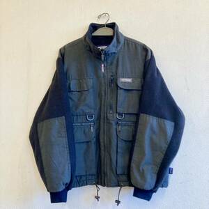 90s フィッシングフリースジャケット / supreme Eddie Bauer エディバウアーブラック patagonia パタゴニア