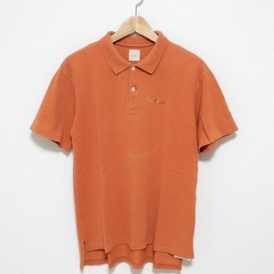 #snc Karl hell mKarlHelmut polo-shirt short sleeves one Point orange men's [851234]