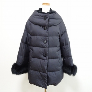 #wnc Anatelier Anatelier down coat 1 gray series fox fur snap-button lady's [810352]