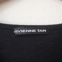 #snc ヴィヴィアンタム VIVIENNETAM カットソー 0 黒 茶 半袖 ドラゴン レディース [859564]_画像5