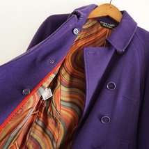 #wnc ポールスミス ブラックレーベル PaulSmith コート 40 紫 ショート丈 無地 レディース [795572]_画像4