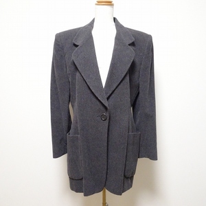 #wnc エスカーダ ESCADA ジャケット 36 グレー アンゴラ混 カシゴラ混 ドイツ製 ロング レディース [860449]