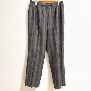 #wnc Leilian Leilian pants 13 gray large size Glenn check lady's [861664]