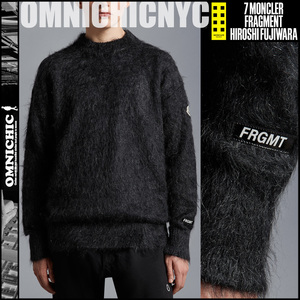 藤原ヒロシ着用■新品115,500円【7 MONCLER GENIUS FRGMT 】モンクレールジーニアスフラッグメントモヘア起毛ニットM/セーター/国内正規品