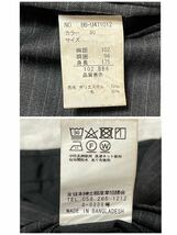 1円～ スーツ セットアップ メンズ グレー ストライプ サイズBB6 2B ビジネス 出張 フォーマル_画像10