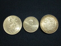 銀貨　３枚　アメリカ・メキシコ・スイス　計64.3g_画像1