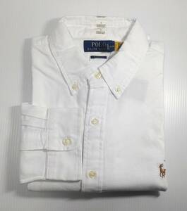 【新品】USA購入 POLO RALPH LAUREN OXFORD BUTTON DOWN SHIRT Lsize CLASSIC FIT WHT ラルフローレン オックスフォード ボタンダウン 