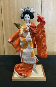 【日本人形】芸者 着物人形 踊り子①検)伝統工芸 和人形 美人人形 置物 京人形 郷土玩具 舞踊 インテリア 雛人形