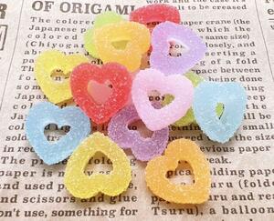  sweets Chan 14 piece set [ hole have Heart ] deco parts plastic parts ... sweets 