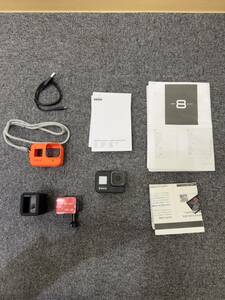 【EKA-6964TM】1円スタート GoPro ゴープロ HERO8 バッテリー付 動作確認済み カメラ コンパクトカメラ 中古品 保管品 ケース付き