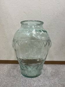 【RSA-1948】【1円～】花瓶 グリーン アンティーク プレミア レア サイズなどは写真で確認下さい。ヒビが入っております 写真で確認下さい