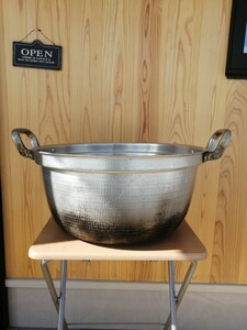 大鍋 アルミ鍋 56センチ 深さ25センチ 中古 業務用 給食鍋